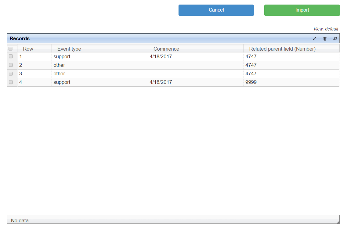 Grid page controls