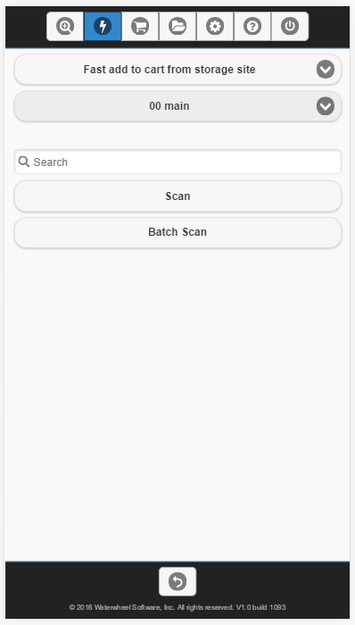 Mobile fast add with scan button